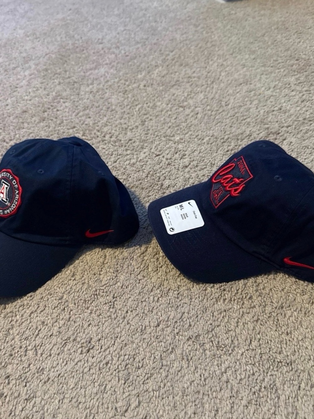 University of Arizona Navy Red Baseball Caps - Picture 2 of 3